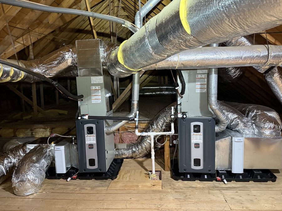 Dual Trane HVAC system installation by TN AIR
