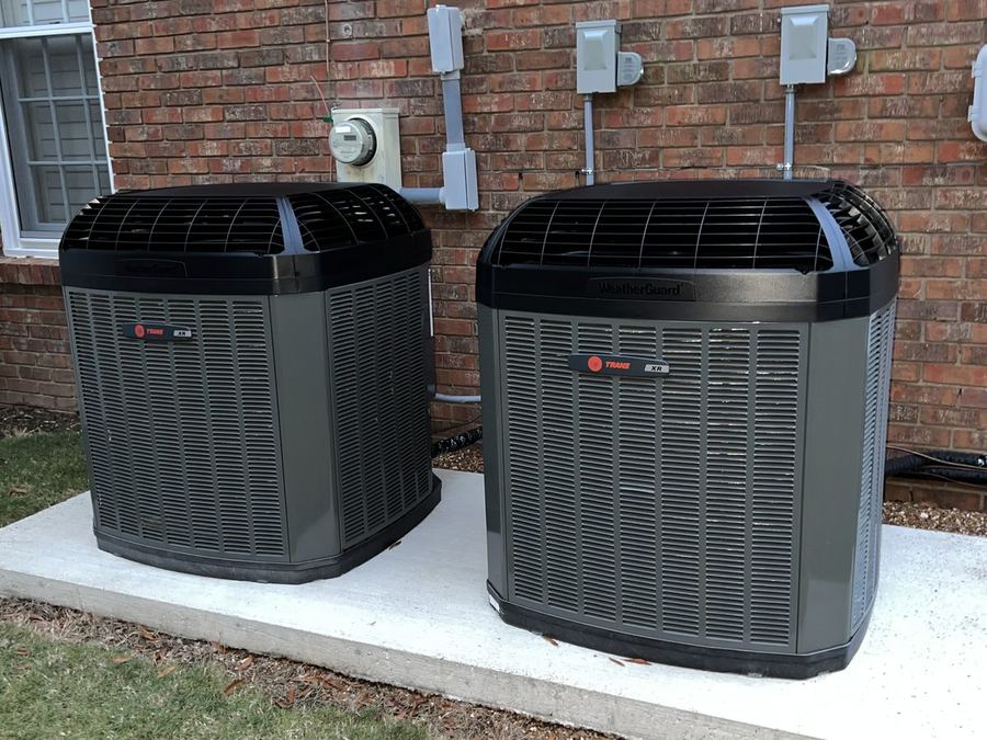 Trane outdoor condenser units installed by TN AIR